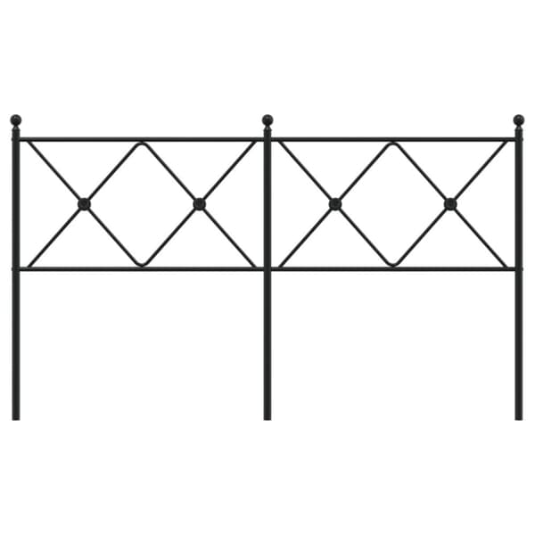 Metallinen sängynpääty musta 150 cm