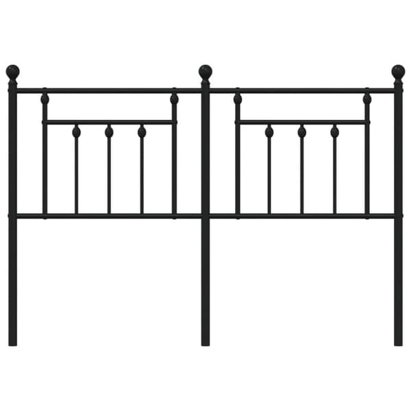 Metallinen sängynpääty musta 150 cm