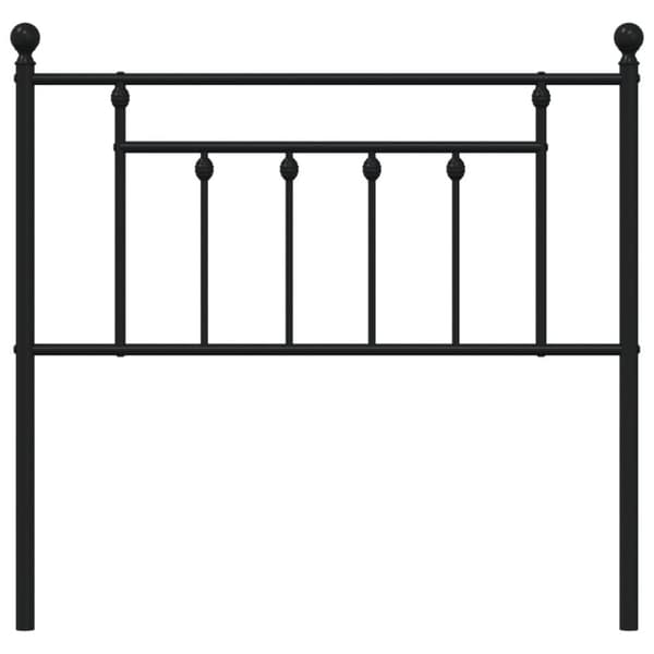 Metallinen sängynpääty musta 90 cm