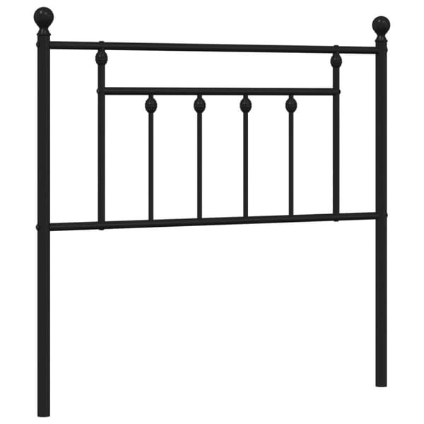 Metallinen sängynpääty musta 90 cm