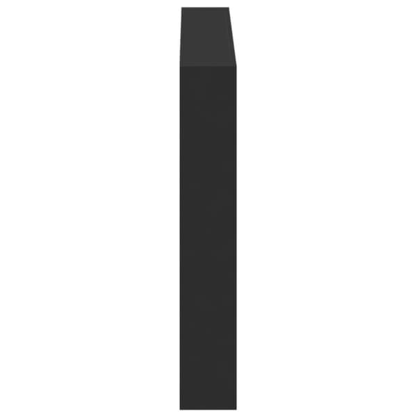 sengegavl med opbevaring og LED-lys 100x17x102 cm sort