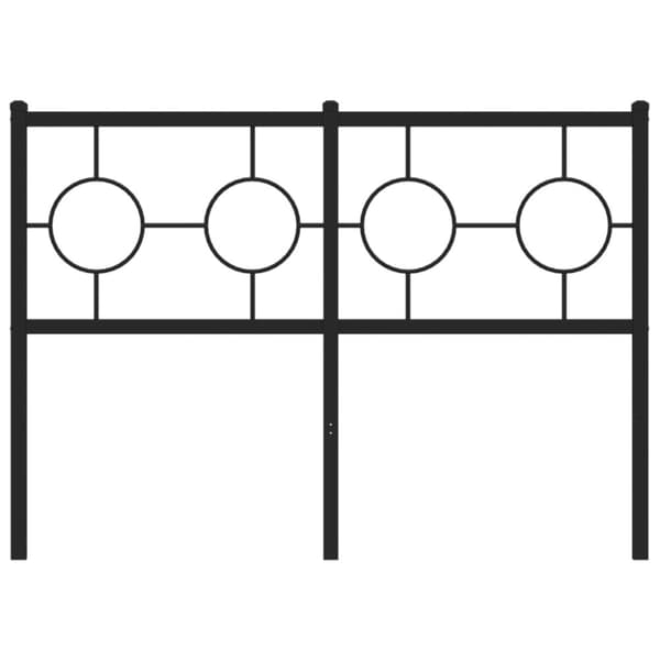sengegavl 120 cm metal sort