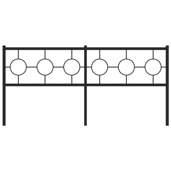 Metallinen sängynpääty musta 180 cm