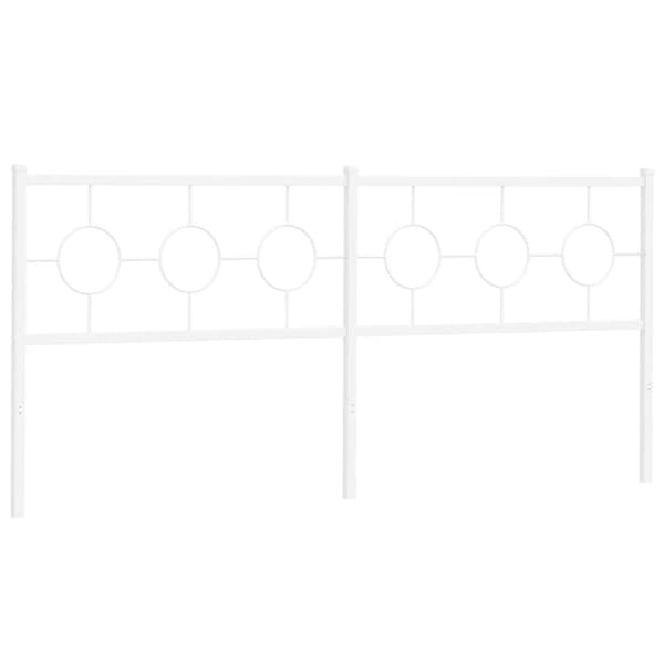 sengegavl 193 cm metal hvid