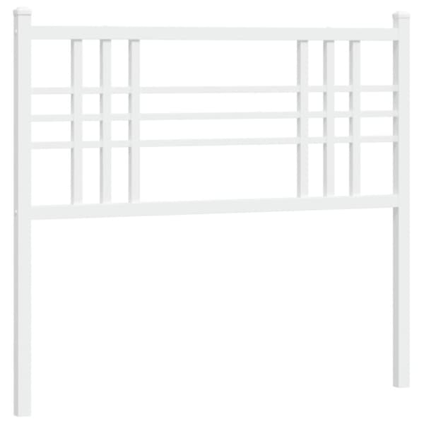 sengegavl 100 cm metal hvid
