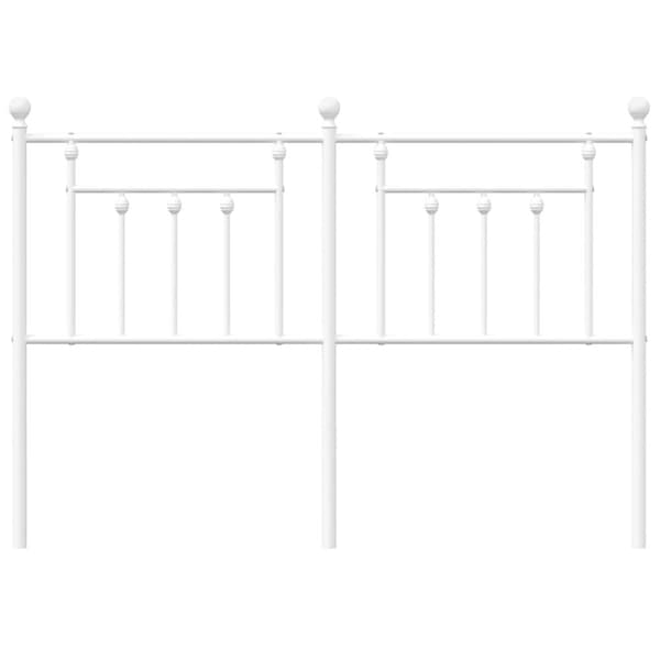 sengegavl 150 cm metal hvid