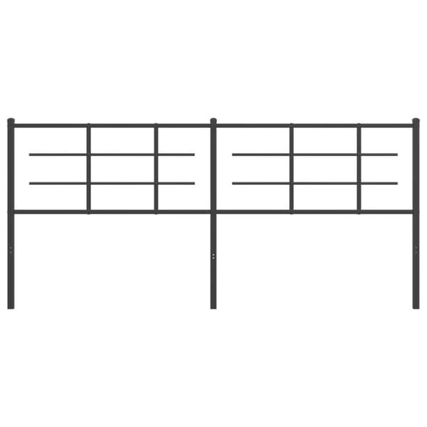 sengegavl 193 cm metal sort