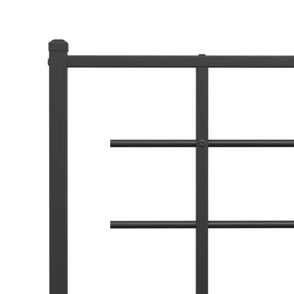 sengegavl 193 cm metal sort