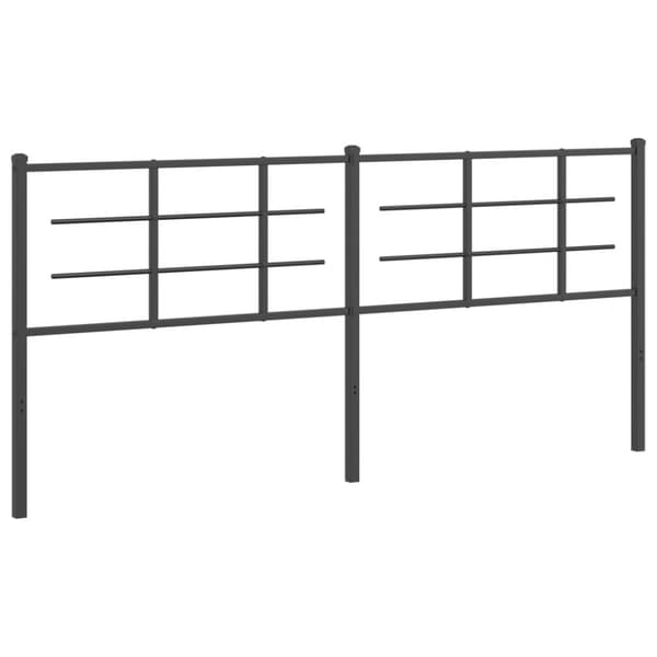 sengegavl 193 cm metal sort