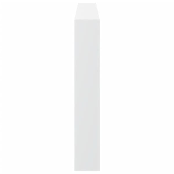 sengegavl med opbevaring og LED-lys 180x17x102 cm hvid