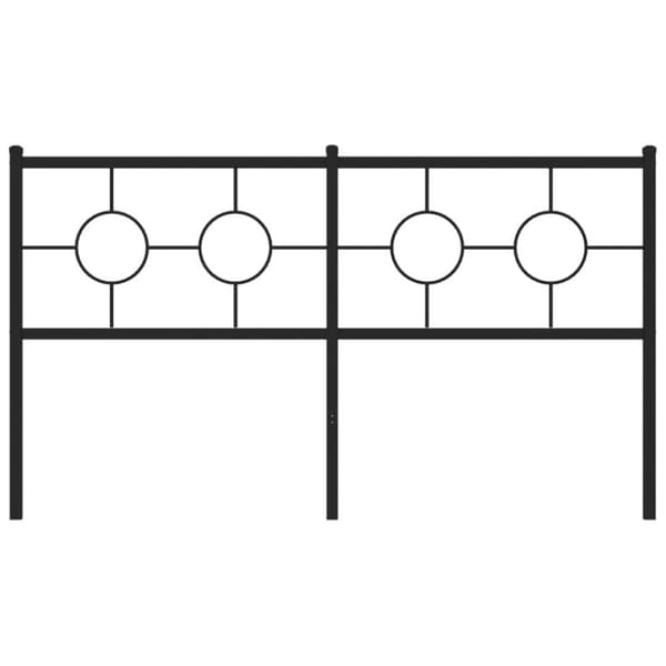 Metallinen sängynpääty musta 160 cm