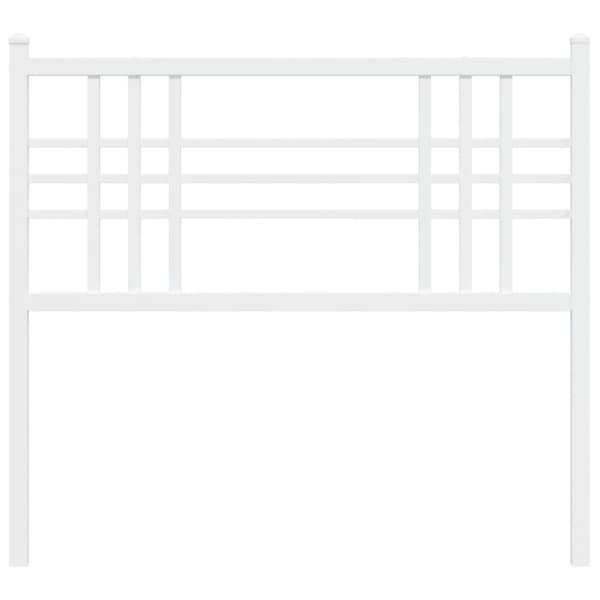 Metallinen sängynpääty valkoinen 107 cm