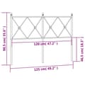 Pikkukuva 6 / 6: Metallinen sängynpääty musta 120 cm