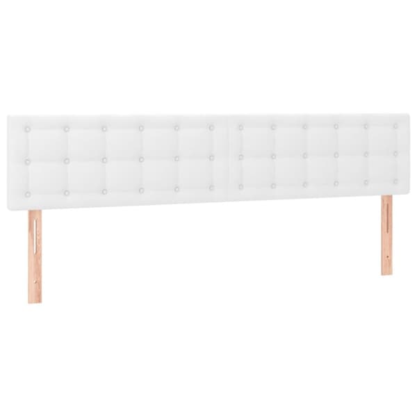 sengegavle 2 stk. 80x5x78/88 cm kunstlæder hvid