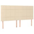 Miniatyrbillede 2 af 8: sengegavle 4 stk. 90x5x78/88 cm stof cremefarvet