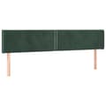 Miniatyrbillede 2 af 9: sengegavl med kanter 183x16x78/88 cm fløjl mørkegrøn