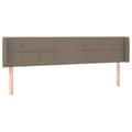 Miniatyrbillede 2 af 9: sengegavl med kanter 203x16x78/88 cm stof gråbrun