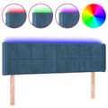 Pikkukuva 2 / 6: Sängyn pääty LED tummansinisellä 147x16x78/88 cm samettia