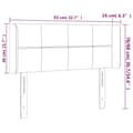 Miniatyrbillede 6 af 6: sengegavl med LED-lys 83x16x78/88 cm fløjl Mørkegrøn