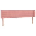 Pikkukuva 3 / 6: Sängyn pääty LED-valolla, pinkki, 163x16x78/88 cm, sametti
