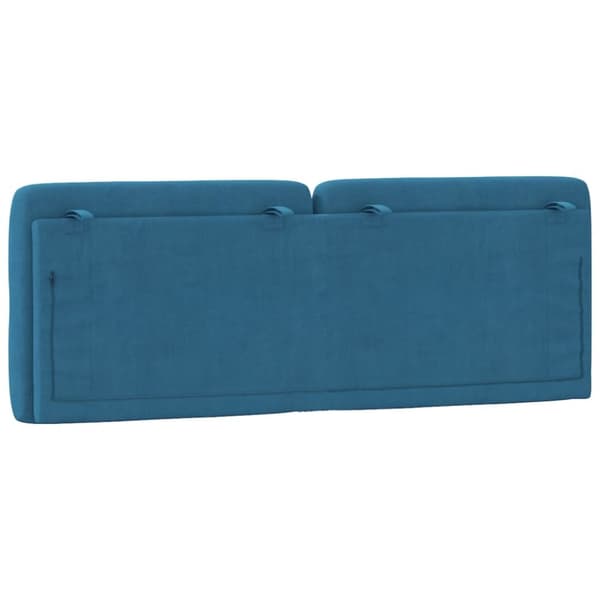 gavlpude 140 cm velour blå