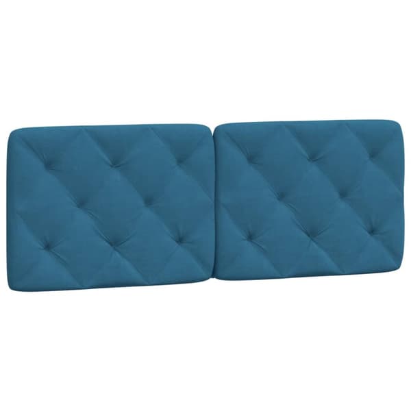 gavlpude 140 cm velour blå