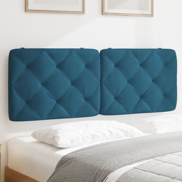 gavlpude 140 cm velour blå