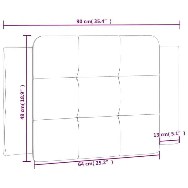 gavlpude 90 cm kunstlæder hvid