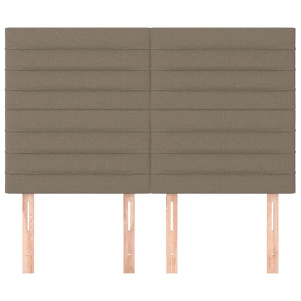Sängyn päädyt, 4 kpl, taupe, 72x5x78/88 cm, kangas