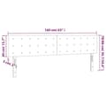 Miniatyrbillede 6 af 6: sengegavl med LED-lys 160x5x78/88 cm velour sort