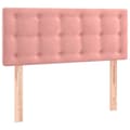 Pikkukuva 4 / 6: Sängyn pääty LED-valolla, pinkki, 100x5x78/88 cm, sametti