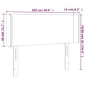 Miniatyrbillede 6 af 6: sengegavl med LED-lys 103x16x78/88 cm fløjl lyserød