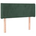 Miniatyrbillede 3 af 6: sengegavl med LED-lys 103x16x78/88 cm fløjl mørkegrøn