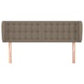 Pikkukuva 3 / 9: Sänggavel med kanter taupe 147x23x78/88 cm tyg