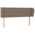 Pikkukuva 2 / 9: Sänggavel med kanter taupe 147x23x78/88 cm tyg