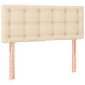 Miniatyrbillede 4 af 6: sengegavl med LED-lys 80x5x78/88 cm stof cremefarvet