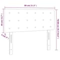 Miniatyrbillede 6 af 6: sengegavl med LED-lys 80x5x78/88 cm stof cremefarvet