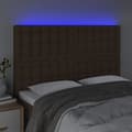 Pikkukuva 3 / 6: Sängyn pääty, jossa LED tummanruskea 144x5x118/128 cm kangas
