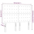 Pikkukuva 6 / 6: Sängyn pääty, jossa LED tummanruskea 144x5x118/128 cm kangas