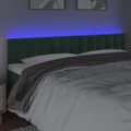 Pikkukuva 3 / 6: Sängyn pääty LED-valolla, tummanvihreä, 160x5x78/88 cm, sametti