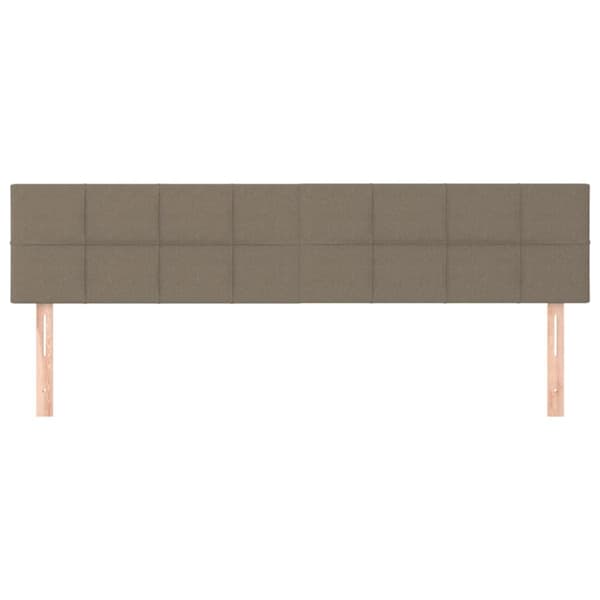 Sängynpäädyt, 2 kpl, taupe, 100x5x78/88 cm, kangas
