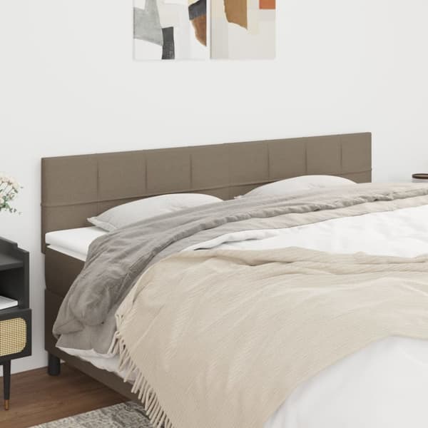 Sängynpäädyt, 2 kpl, taupe, 100x5x78/88 cm, kangas