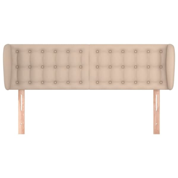 Sänggavel med kanter cappuccino 147x23x78/88 cm konstläder