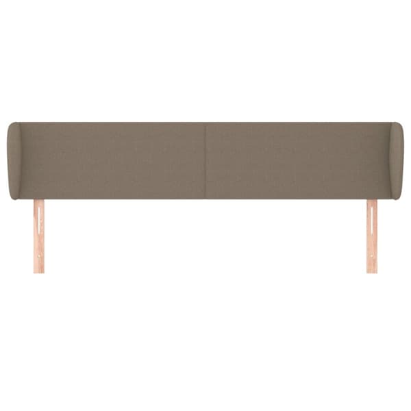 sengegavl med kanter 183x23x78/88 cm stof gråbrun