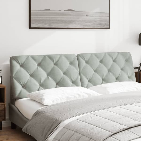 gavlpude 180 cm velour lysegrå