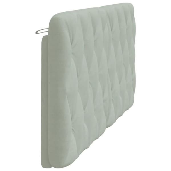 gavlpude 180 cm velour lysegrå