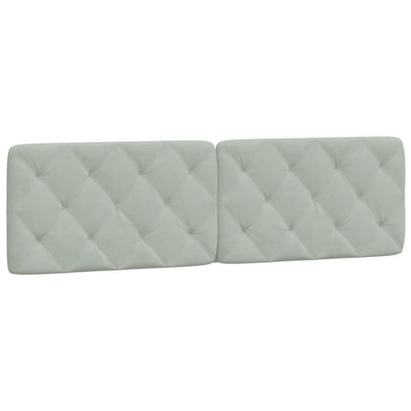 gavlpude 180 cm velour lysegrå