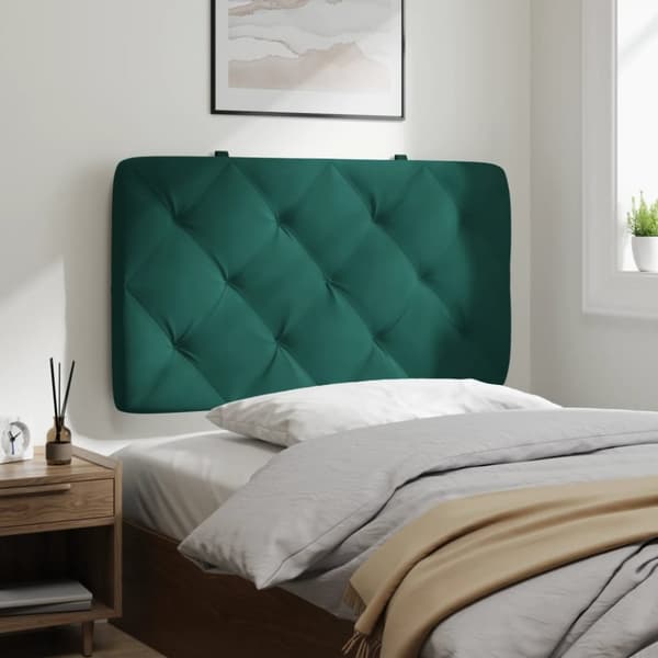 Dyna till huvudgavel mörkgrön 90 cm sammet