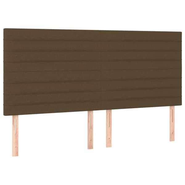 Sängyn pääty, jossa LED tummanruskea 160x5x118/128 cm kangas