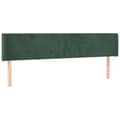 Miniatyrbillede 3 af 6: sengegavl med LED-lys 163x16x78/88 cm fløjl mørkegrøn